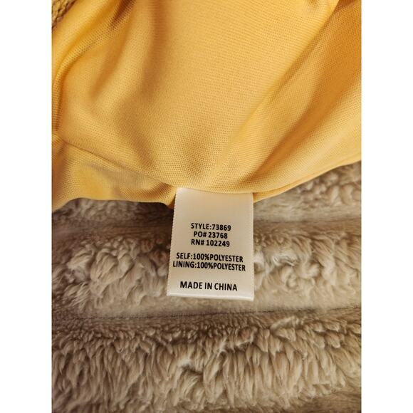 🌼 Skies Are Blue Mustard Knit Romper Size Large NWT - Picture 4 of 7